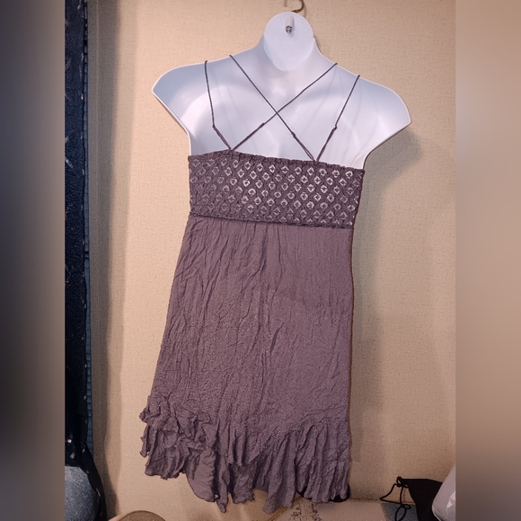 Free People Adella Slip Dress in Charcoal Size XS - Picture 3 of 4